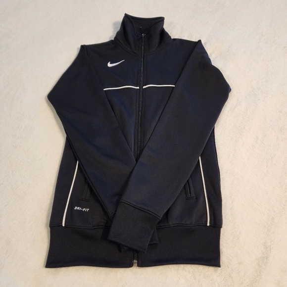 Nike Dri Fit Black White Full Zip Track Jacket Women's XS - Picture 12 of 12